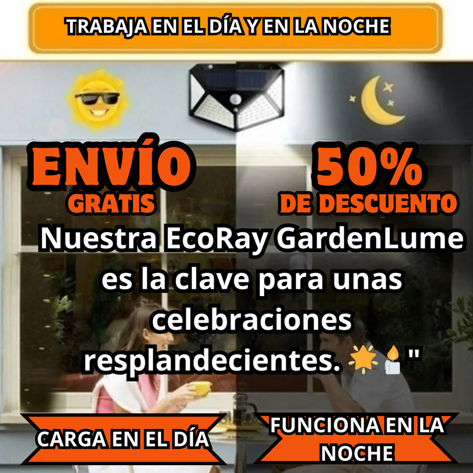 💡🏡EcoRay GardenLume con 50% de descuento y envío gratis. Solo por hoy por la compra de 4 unidades recibes 6.🎄✨